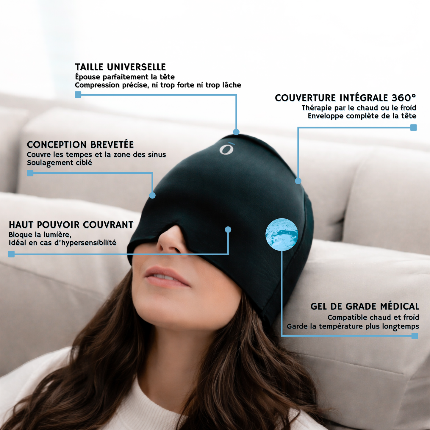 Fryqō | Bonnet 360° de thérapie froid/chaud